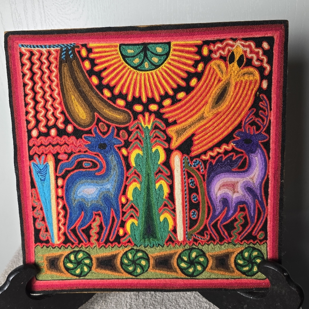 Huichol Yarn Art By Santos Daniel Camillo Jimenez